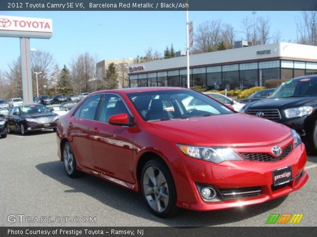 2012 Toyota Camry SE V6 in Barcelona Red Metallic