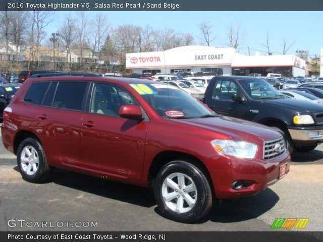 2010 Toyota Highlander V6 in Salsa Red Pearl
