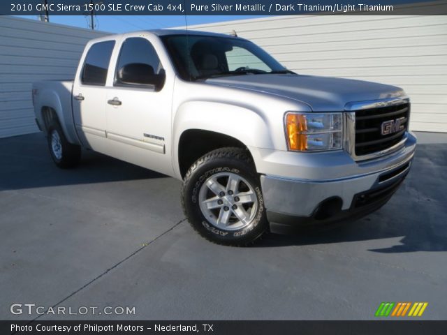 2010 GMC Sierra 1500 SLE Crew Cab 4x4 in Pure Silver Metallic