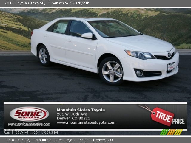2013 Toyota Camry SE in Super White