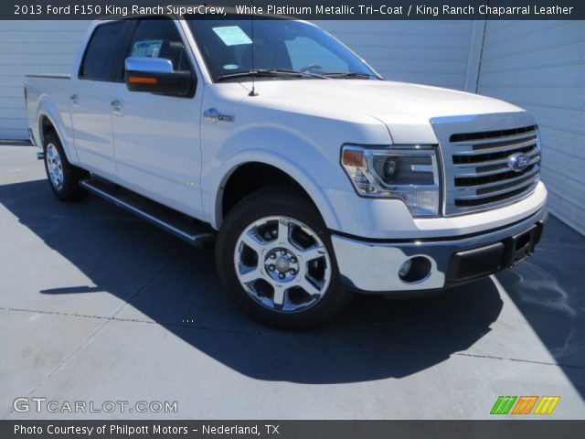 2013 Ford F150 King Ranch SuperCrew in White Platinum Metallic Tri-Coat