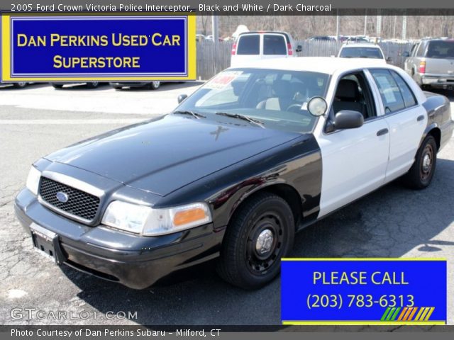 Black And White 2005 Ford Crown Victoria Police