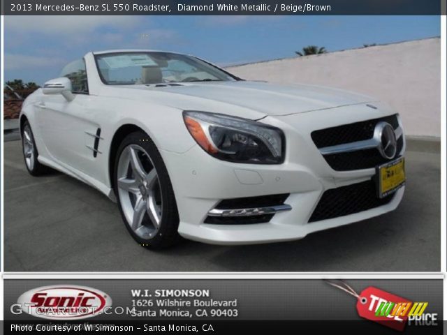 2013 Mercedes-Benz SL 550 Roadster in Diamond White Metallic