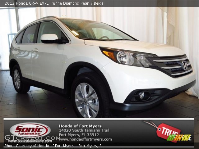 2013 Honda CR-V EX-L in White Diamond Pearl
