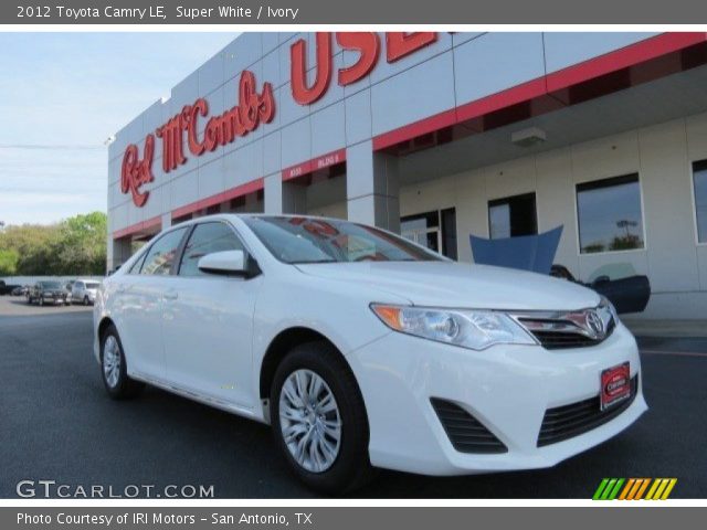 2012 Toyota Camry LE in Super White