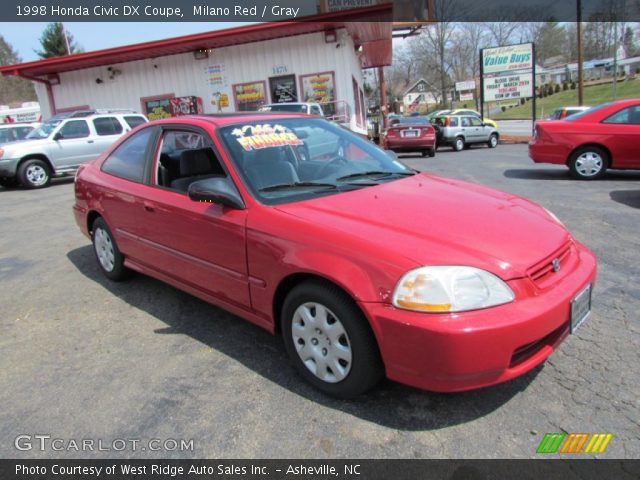 1998 Honda Civic DX Coupe in Milano Red