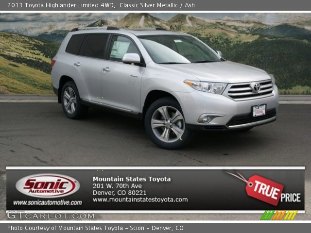 2013 Toyota Highlander Limited 4WD in Classic Silver Metallic