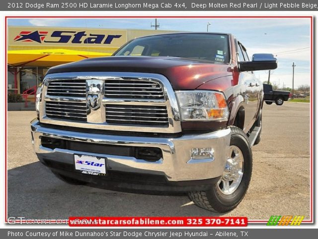 2012 Dodge Ram 2500 HD Laramie Longhorn Mega Cab 4x4 in Deep Molten Red Pearl