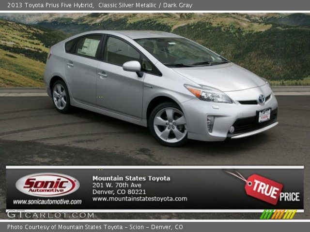 2013 Toyota Prius Five Hybrid in Classic Silver Metallic
