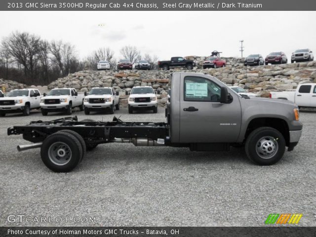 2013 GMC Sierra 3500HD Regular Cab 4x4 Chassis in Steel Gray Metallic