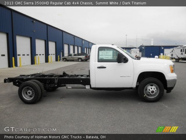 2013 GMC Sierra 3500HD Regular Cab 4x4 Chassis in Summit White