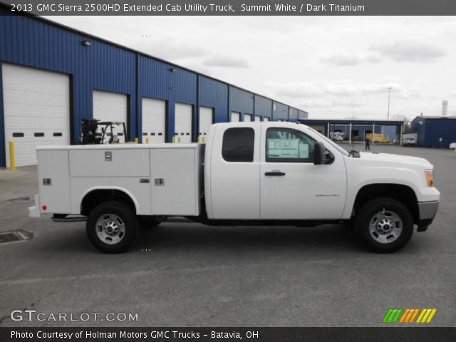 2013 GMC Sierra 2500HD Extended Cab Utility Truck in Summit White