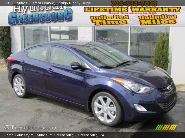 2013 Hyundai Elantra Limited in Indigo Night