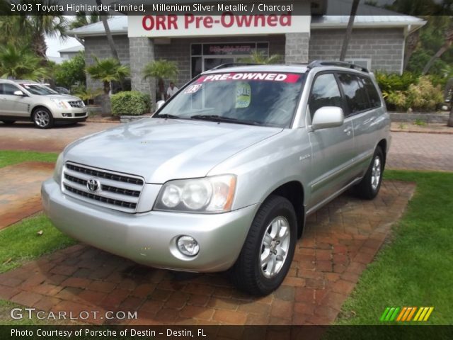 2003 Toyota Highlander Limited in Millenium Silver Metallic