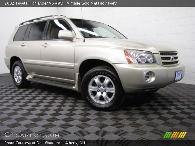 2002 Toyota Highlander V6 4WD in Vintage Gold Metallic