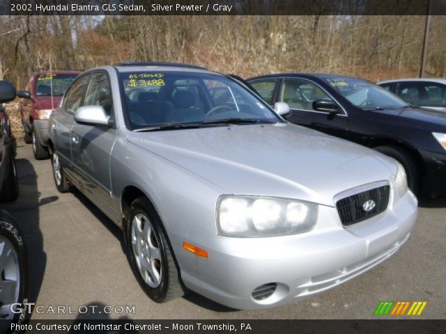 2002 Hyundai Elantra GLS Sedan in Silver Pewter