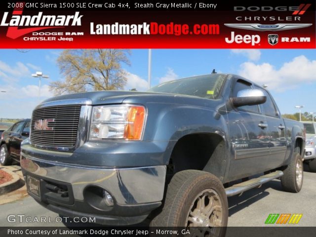 2008 GMC Sierra 1500 SLE Crew Cab 4x4 in Stealth Gray Metallic