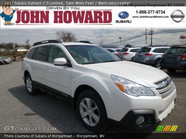 2013 Subaru Outback 2.5i Limited in Satin White Pearl