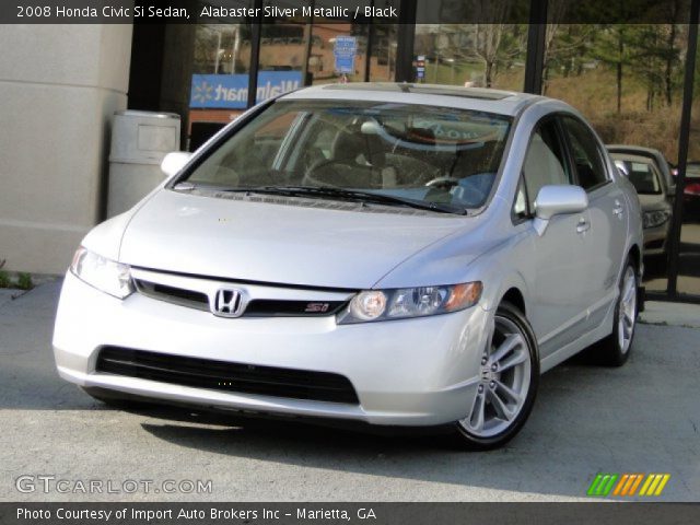 2008 Honda Civic Si Sedan in Alabaster Silver Metallic