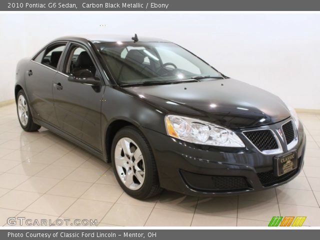2010 Pontiac G6 Sedan in Carbon Black Metallic