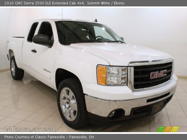 2010 GMC Sierra 1500 SLE Extended Cab 4x4 in Summit White
