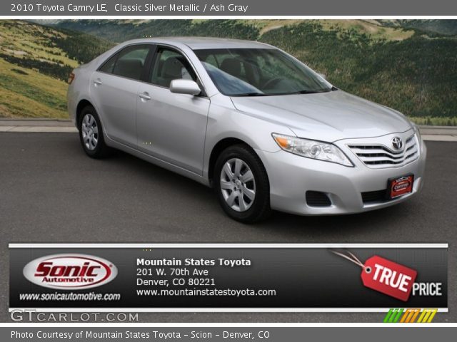2010 Toyota Camry LE in Classic Silver Metallic