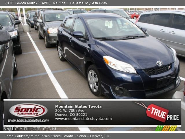 2010 Toyota Matrix S AWD in Nautical Blue Metallic