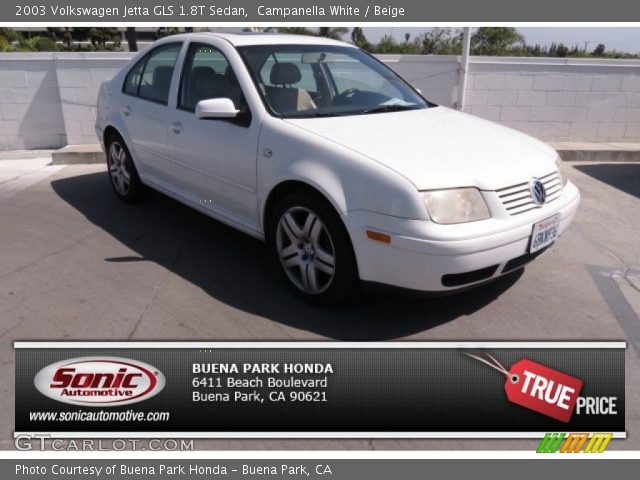 2003 Volkswagen Jetta GLS 1.8T Sedan in Campanella White