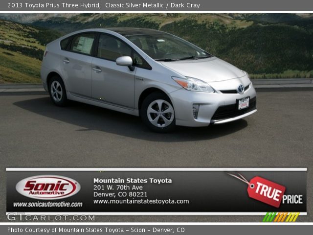 2013 Toyota Prius Three Hybrid in Classic Silver Metallic
