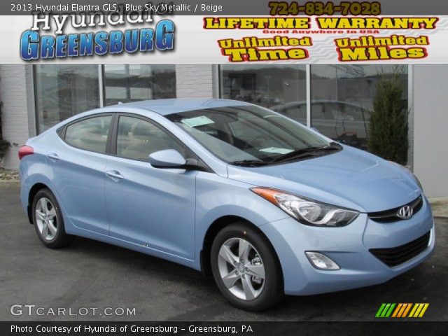 2013 Hyundai Elantra GLS in Blue Sky Metallic