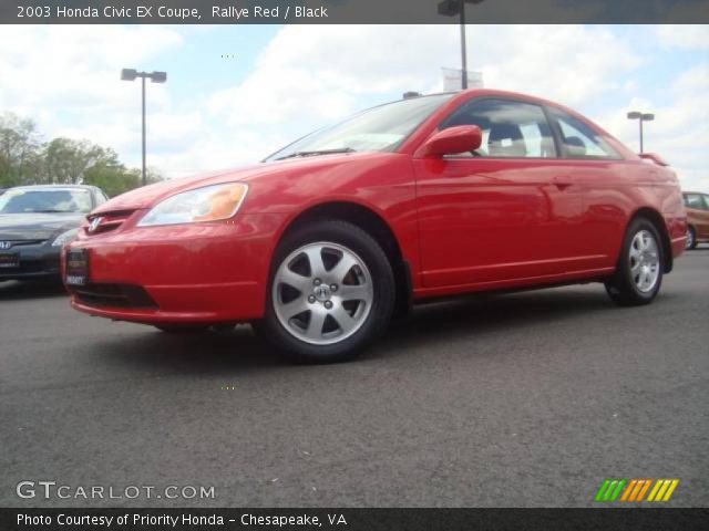 2003 Honda Civic EX Coupe in Rallye Red