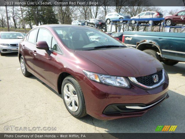 2013 Honda Civic LX Sedan in Crimson Red Pearl