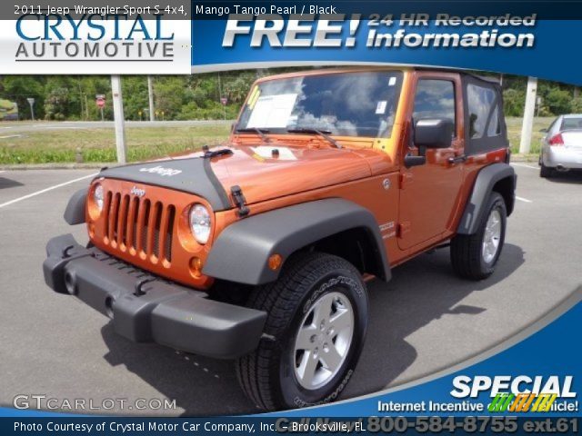 2011 Jeep Wrangler Sport S 4x4 in Mango Tango Pearl