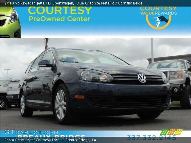 2010 Volkswagen Jetta TDI SportWagen in Blue Graphite Metallic
