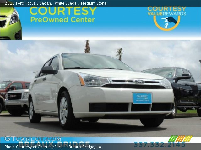 2011 Ford Focus S Sedan in White Suede