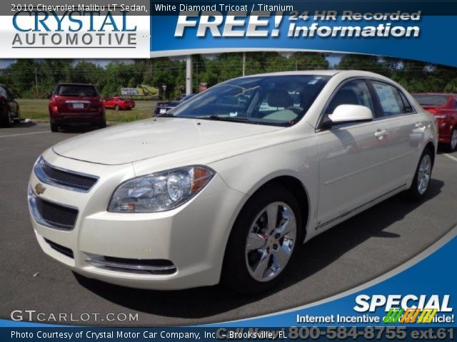 2010 Chevrolet Malibu LT Sedan in White Diamond Tricoat