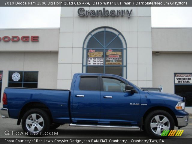 2010 Dodge Ram 1500 Big Horn Quad Cab 4x4 in Deep Water Blue Pearl