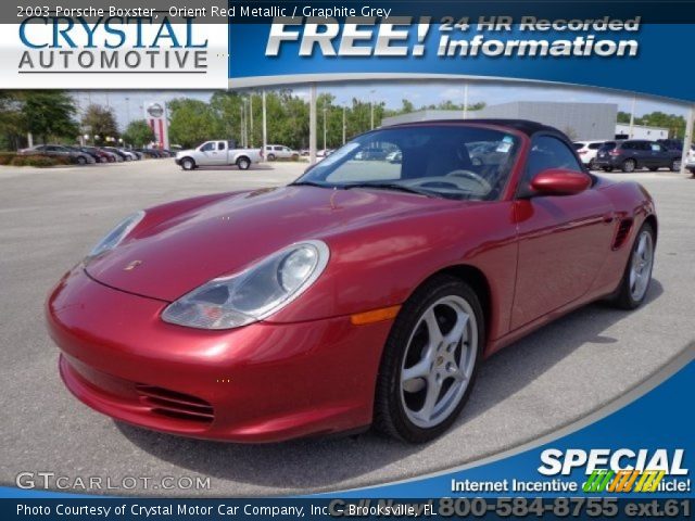 2003 Porsche Boxster  in Orient Red Metallic