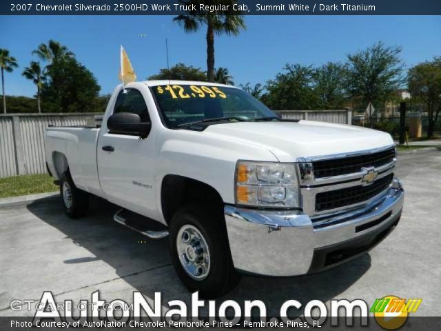 2007 Chevrolet Silverado 2500HD Work Truck Regular Cab in Summit White