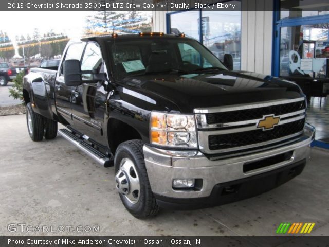2013 Chevrolet Silverado 3500HD LTZ Crew Cab 4x4 Dually in Black