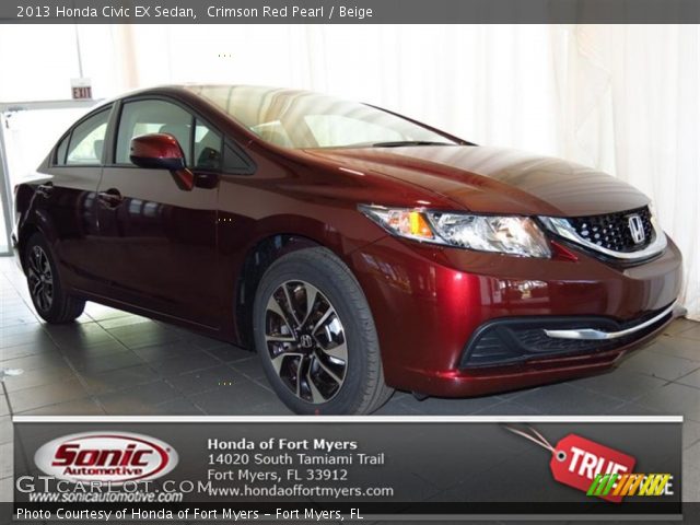 2013 Honda Civic EX Sedan in Crimson Red Pearl