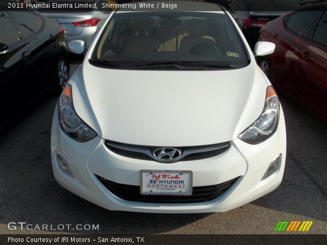 2013 Hyundai Elantra Limited in Shimmering White