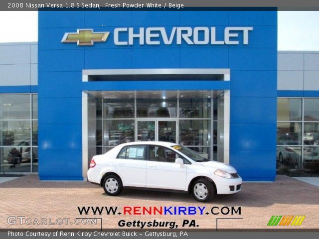 2008 Nissan Versa 1.8 S Sedan in Fresh Powder White