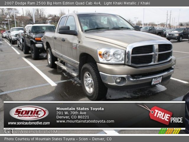 2007 Dodge Ram 2500 Big Horn Edition Quad Cab 4x4 in Light Khaki Metallic