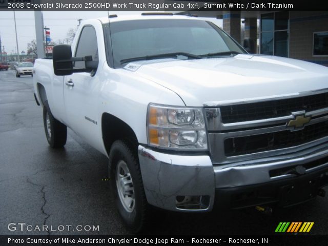 2008 Chevrolet Silverado 2500HD Work Truck Regular Cab 4x4 in Summit White