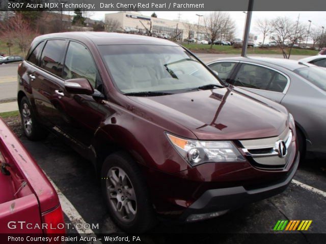 2007 Acura MDX Technology in Dark Cherry Red Pearl