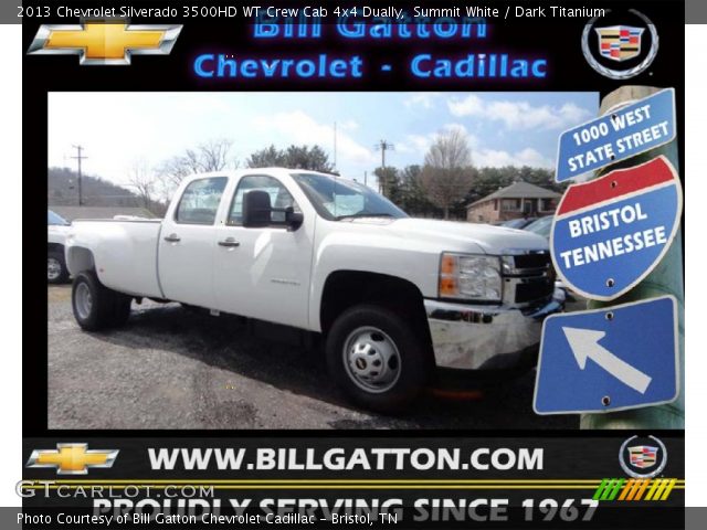 2013 Chevrolet Silverado 3500HD WT Crew Cab 4x4 Dually in Summit White