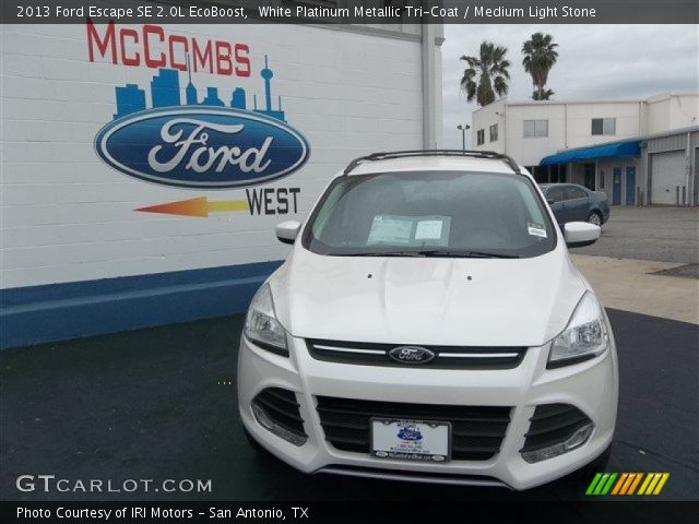 2013 Ford Escape SE 2.0L EcoBoost in White Platinum Metallic Tri-Coat