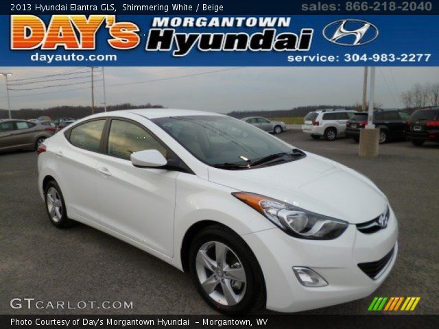 2013 Hyundai Elantra GLS in Shimmering White