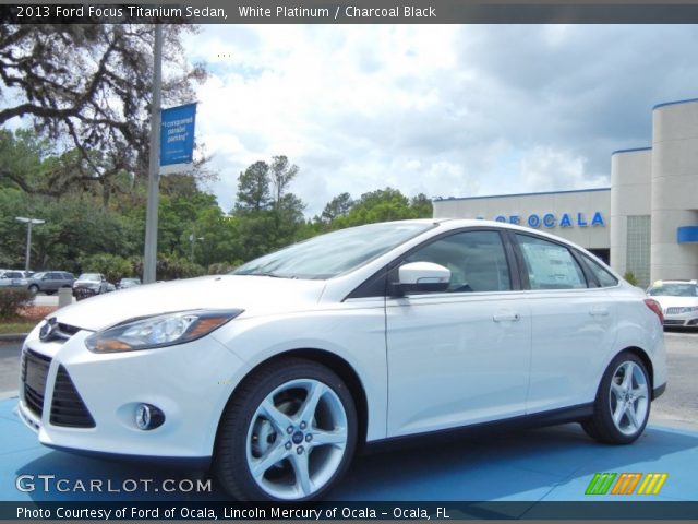 2013 Ford Focus Titanium Sedan in White Platinum